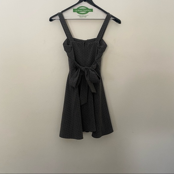 Merry Marilyn Small Polka Dot Dress - Dark Gray w/ Black Polka Dots - Picture 5 of 7